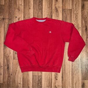Champion Men's Vibrant Red Crewneck Sweater